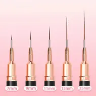 5pcs Professional Nail Art Liners Striping Brushes Tool Ultra-thin Line Detail Drawing Painting Brushes Manicure Pen Tools - Pink 328