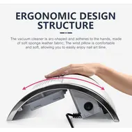 40W Strong Suction Nail Dust Collector  2 Hand Nail Vacuum Cleaner with 3 Fans for Pedicure, Manicure, and Nail Art Salon Tools 233
