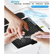 80W Strong Suction Nail Dust Vacuum Cleaner Professional Nail Dust Collector for Nails with Filters Manicure Tools - Pink 254
