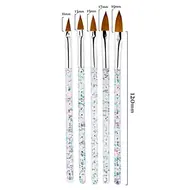 31Pcs Nail Art Brush Design Tip Painting Drawing Carving Dotting Pen FlatFan Liner Acrylic Gel UV Polish Manicure Tools - White 322