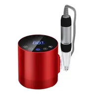 35000RPM Nail Drill Machine Foot Pedal Electric Nail Pedicure File Manicure Salon Polishing Milling Low Noise Armor Removal Tool - Red 278