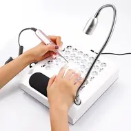 4 in 1 30000RPM Nail Drill Polishing Machine 80W Nail Dust Collector Vacuum Cleaner Device Lightening Hand Rest Nail Drill Bits 258