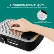 Rechargeable Nail Dust Collector with Filter – Low Noise Nail Vacuum Extractor for Acrylic and Gel Nail Polishing - White 232