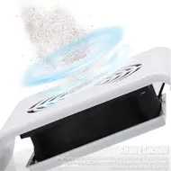 40W Nail Dust Collector Nail Dust Vacuum Cleaner with 2 Dust Collecting Bags, Suction Fan for Manicure Salon Tools - White 243