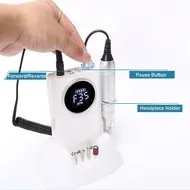 Electric Nail Drill Machine 35000 RPM Portable 4000 mAH Rechargeable Nail File Nails Accessories Gel Nail Polish Sander - White 280