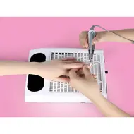 80W Nail Dust Collector Powerful Extractor with Adjustable Wind Speed, Professional Manicure Nail Aspirator for Salon Equipment - Silver 238