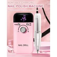 ​45000RPM Electric Nail Drill Machine Professional Nail Drills for Gel Nails Polish Rechargeable Portable Nail File Manicure Tool - White 303