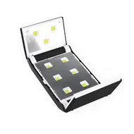 12LED Portable UV LED Nail Dryer Lamp for Nail Gel Polish Drying Folding Magnetic Attraction Smart Sensor Lamp UV Light for Nails - Pink 260