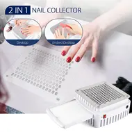 13W Nail Vacuum Extractor Built-in Desktop Nail Dust Collector, 12V Gel Nails Manicure Vacuum Cleaner 245