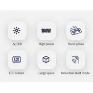 180W Foldable UV LED Nail Lamp for Nails Gel Polish 66 Beads 4 Timer Setting UV Drying Light Professional Curing Dryer Lamps 315