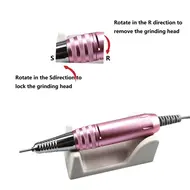 Professional Electric Nail Drill Machine Stainless Steel Pink Pen 35000RPM manicure milling cutter handle Drill Accessory 273