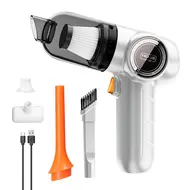 ​120W Wireless Car Vacuum Cleaner Portable High Power Home Vacuum Cleaner - White 385