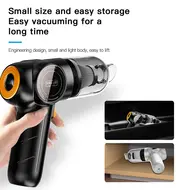 ​120W Wireless Car Vacuum Cleaner Portable High Power Home Vacuum Cleaner - White 385