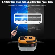 2500W 220V Portable High Pressure Handheld Steaming Cleaner  Auto Detailing Air Conditioner Kitchen Hood Refrigerator Cleaning - Red 427