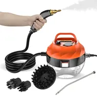 ​2500W Handheld Steam Cleaner High Temperature Pressurised Steam Cleaner with Brush Heads - Red 394