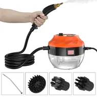 ​2500W Handheld Steam Cleaner High Temperature Pressurised Steam Cleaner with Brush Heads - Red 394