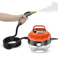 ​2500W Handheld Steam Cleaner High Temperature Pressurised Steam Cleaner with Brush Heads - Red 394