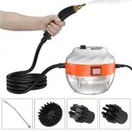 ​2500W Handheld Steam Cleaner High Temperature Pressurised Steam Cleaner with Brush Heads - Red 394