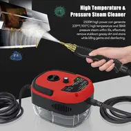 2500W Portable High Pressure Steam Cleaner with Brush Heads for Kitchen Furniture and Bathroom Car Portable Handheld Steam Cleaner - Red 382