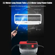 2500W Portable High Pressure Steam Cleaner with Brush Heads for Kitchen Furniture and Bathroom Car Portable Handheld Steam Cleaner - Red 382