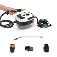 2500W Portable High Pressure Steam Cleaner with Brush Heads for Kitchen Furniture and Bathroom Car Portable Handheld Steam Cleaner - White 381