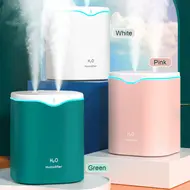 2L Double Spray Humidifier with LED Light Cool Mist Auto Shut Off Humidifier -  Pink 349