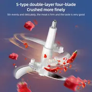 3L Large Household Electric Meat Grinder Stainless Steel 2 Gears 300W High Power Kitchen Cooker Blender 372