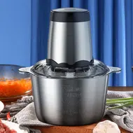3L Large Household Electric Meat Grinder Stainless Steel 2 Gears 300W High Power Kitchen Cooker Blender 372