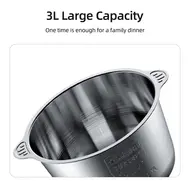 3L Large Household Electric Meat Grinder Stainless Steel 2 Gears 300W High Power Kitchen Cooker Blender 372