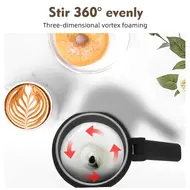 4-in-1 Electric Milk Frother Cooker & Steamer with Rotatable Handle  Foam Maker for Coffee Latte Cappuccino 371