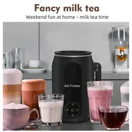 4-in-1 Electric Milk Frother Cooker & Steamer with Rotatable Handle  Foam Maker for Coffee Latte Cappuccino 371
