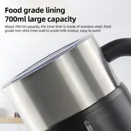 ​5 in 1 Electric Milk Frother 700ml Hot Cold Foam Maker for Latte Cappuccino Hot Chocolate 373