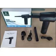 ​Air Duster Inflatable Vacuum Pump 3 IN 1 with Light 3 Gears Adjustable 50000RPM Rechargeable Cordless Air Blower with Brushed Motor 6 Nozzles for PC Keyboard Cleaning Swim Ring Inflatable Vacuum Bags - 2Pcs 406