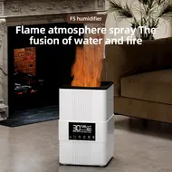 ​Bedroom Top Fill 3.5L Cool Mist Humidifier with Simulated Flame 3 Mist Modes Auto Shut Off Ultrasonic Humidifier with Remote Control for Home  Large Room   Baby Room - White 352