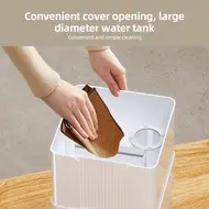 ​Bedroom Top Fill 3.5L Cool Mist Humidifier with Simulated Flame 3 Mist Modes Auto Shut Off Ultrasonic Humidifier with Remote Control for Home  Large Room   Baby Room - White 352