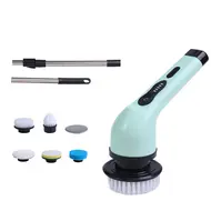 ​Cordless Electric Cleaning Machine Rechargeable Automatic Kitchen Dishwashing Brush Bathtub Tile Cleaner Professional Cleaning Tool with Telescopic Bar 409