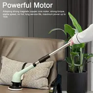 ​Cordless Electric Cleaning Machine Rechargeable Automatic Kitchen Dishwashing Brush Bathtub Tile Cleaner Professional Cleaning Tool with Telescopic Bar 409