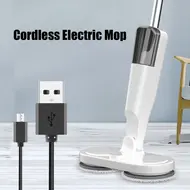​Cordless Electric Mop with Dual Motors Low Noise and Transparent Water Tank for Tiles Hardwood Marble - Green 387