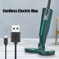 ​Cordless Electric Mop with Dual Motors Low Noise and Transparent Water Tank for Tiles Hardwood Marble - Green 387