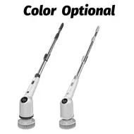 ​Cordless Electric Scrubber 360 Degree 3 Speed Power Cleaning Brush Scrubber with 8 Interchangeable Brush Heads and Adjustable Extension Arm for Bathroom Floor Shower Bathtub Glass Auto 377