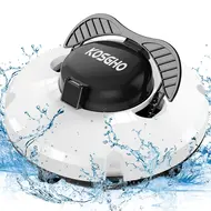 Cordless Robotic Pool Cleaner IPX8 Waterproof Dual Motor Powerful Suction Self Parking 120min Runtime Automatic Pool Vacuum for above ground and in-ground pools up to 1076 sq ft 378