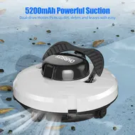 Cordless Robotic Pool Cleaner IPX8 Waterproof Dual Motor Powerful Suction Self Parking 120min Runtime Automatic Pool Vacuum for above ground and in-ground pools up to 1076 sq ft 378