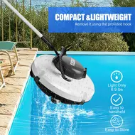 Cordless Robotic Pool Cleaner IPX8 Waterproof Dual Motor Powerful Suction Self Parking 120min Runtime Automatic Pool Vacuum for above ground and in-ground pools up to 1076 sq ft 378