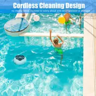 Cordless Robotic Pool Cleaner IPX8 Waterproof Dual Motor Powerful Suction Self Parking 120min Runtime Automatic Pool Vacuum for above ground and in-ground pools up to 1076 sq ft 378