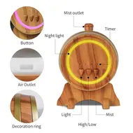 ​Creative Intelligent Wine Barrel Aroma Diffuser Electric with BT Speaker - 2Pcs 355