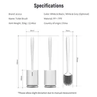 Ecoco Toilet Brush and Holder Set  High-Quality Toilet Bowl Brush 421