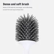 Ecoco Toilet Brush and Holder Set  High-Quality Toilet Bowl Brush 421