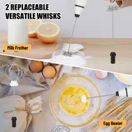 ​Electric Handheld Egg Whisk Milk Frother Foam Maker USB Rechargeable 3 Speed Mixer with 2 Stainless Steel Whisks for Cappuccinos Latte Hot Chocolate Milkshakes & Egg Mix 369