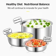 ​Electric Lunch Box Three Layer Stainless Steel Plug In Thermal Insulation Heating Lunch Box for Office Workers 368