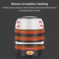 ​Electric Lunch Box Three Layer Stainless Steel Plug In Thermal Insulation Heating Lunch Box for Office Workers 368